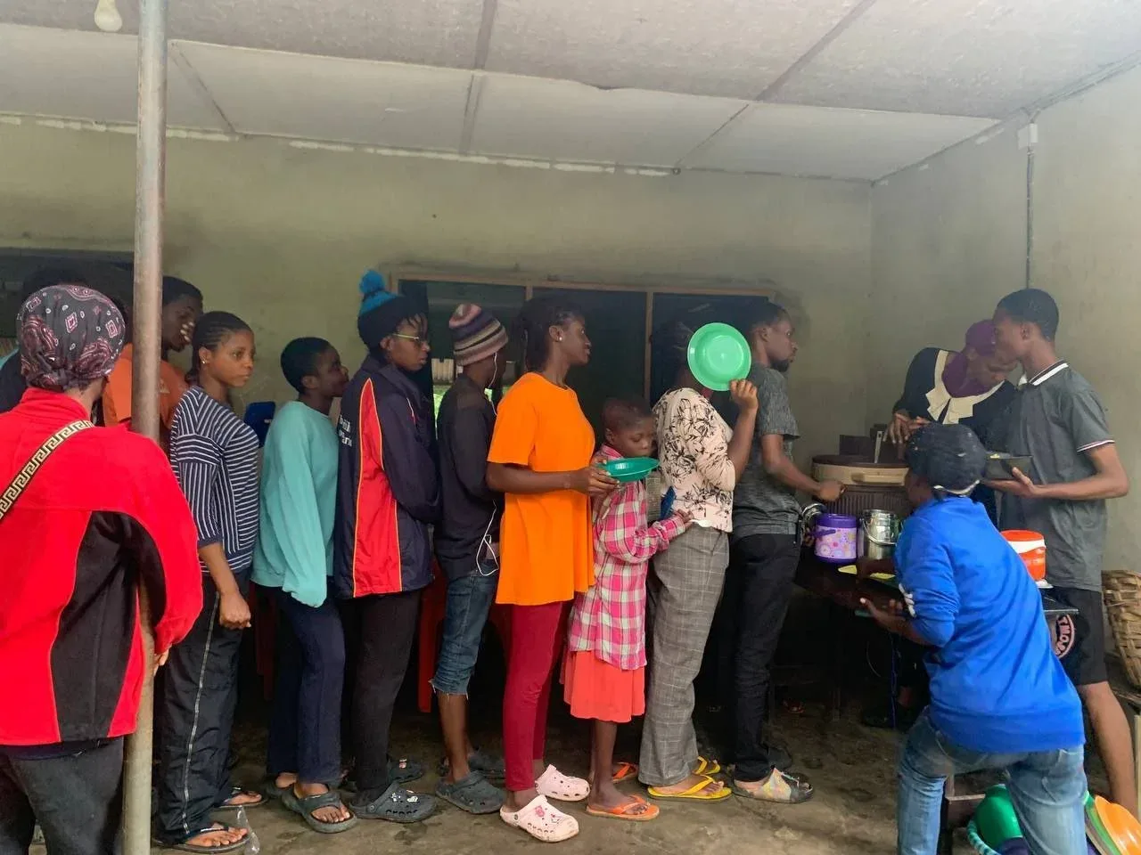 Children gathered at a GAMAID outreach