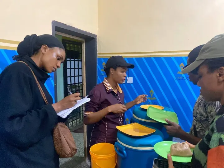 A meal being served at the GAMAID Kitchen